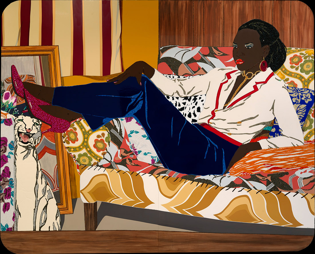 Mickalene Thomas, Portrait of Mnonja, 2010