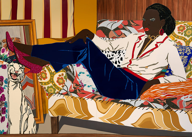 Exhibition details for: Mickalene Thomas, Portrait of Mnonja, 2010